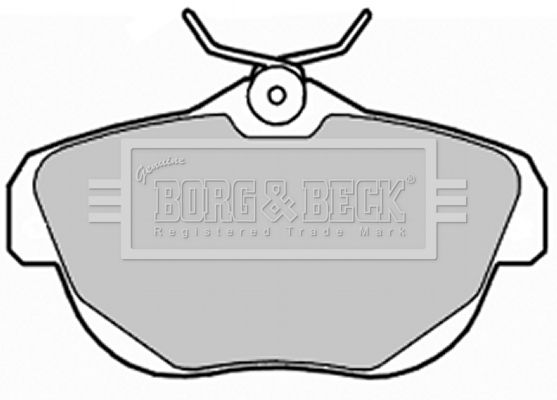 BORG & BECK Комплект тормозных колодок, дисковый тормоз BBP1989